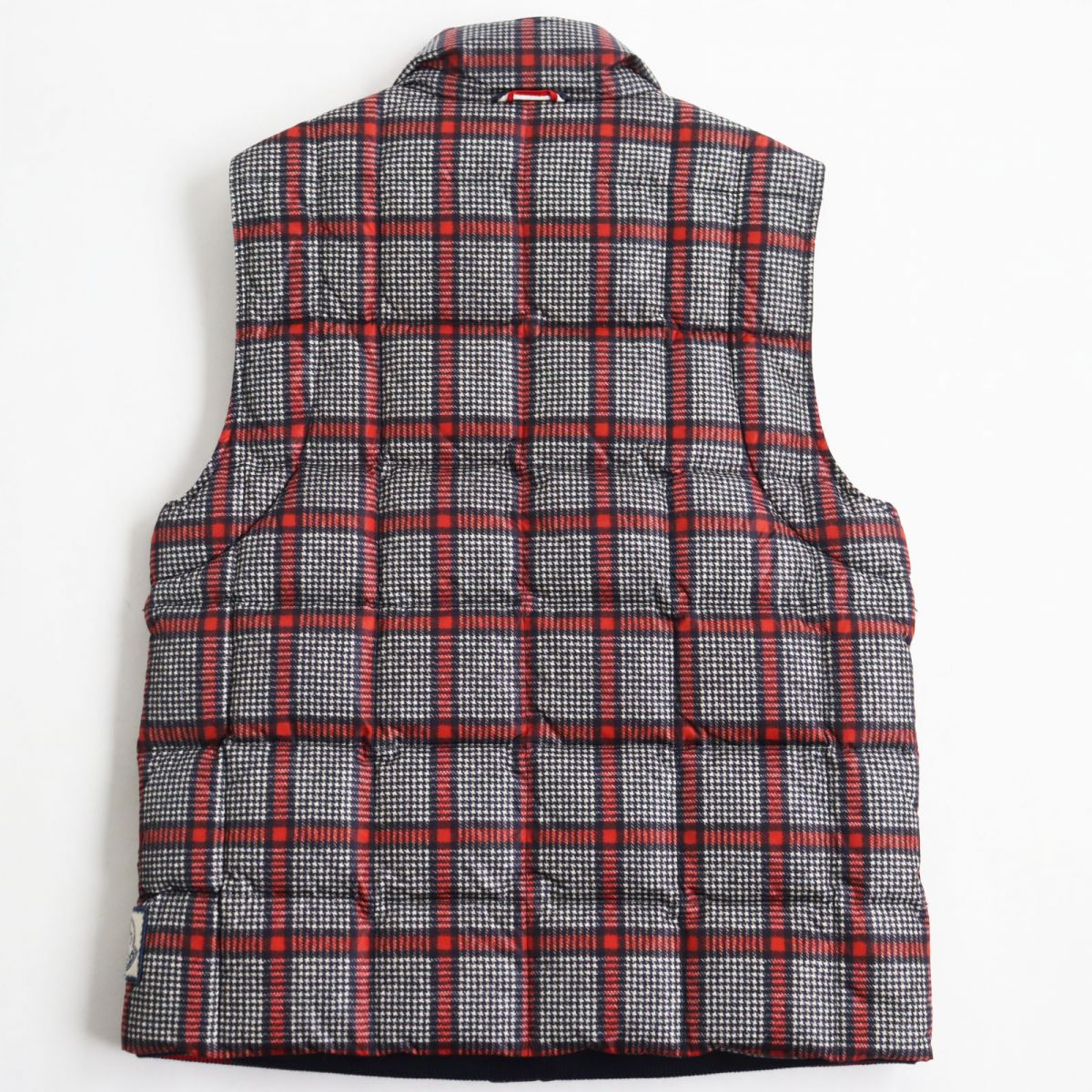 Moncler Gamme Bleu Gilet Down Vest Red Gray