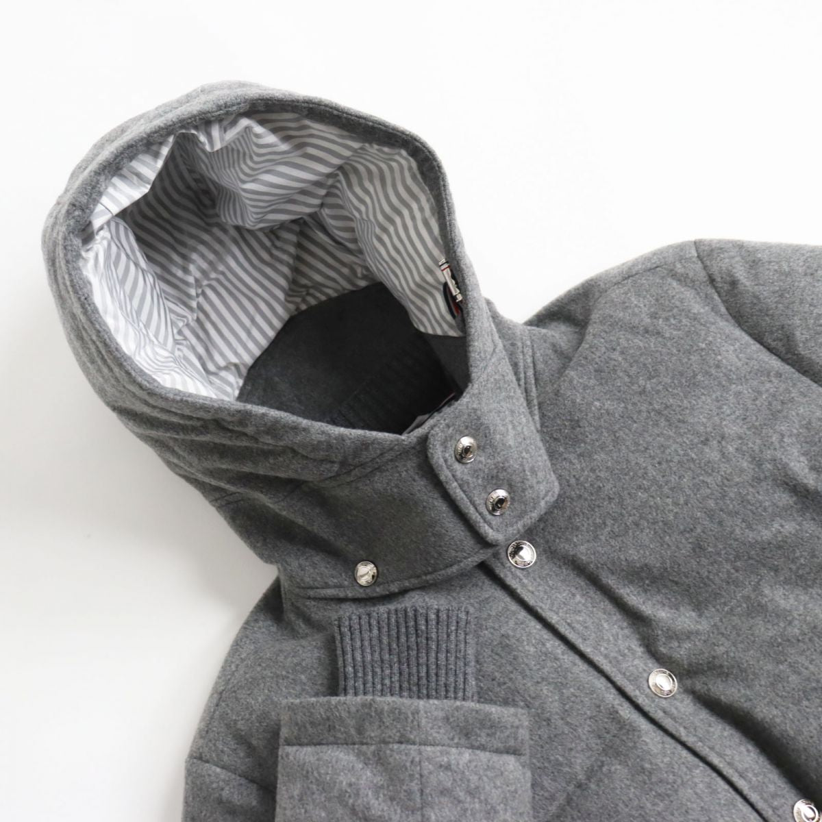 Thom Browne Cashmere Down Bomber Jacket Gray