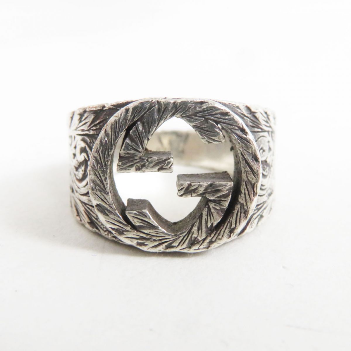 Gucci Arabesque Interlocking G Silver Ring