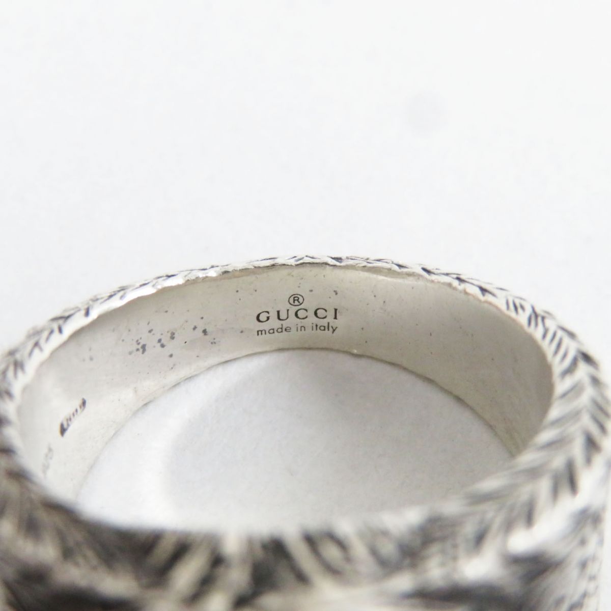 Gucci Arabesque Interlocking G Silver Ring