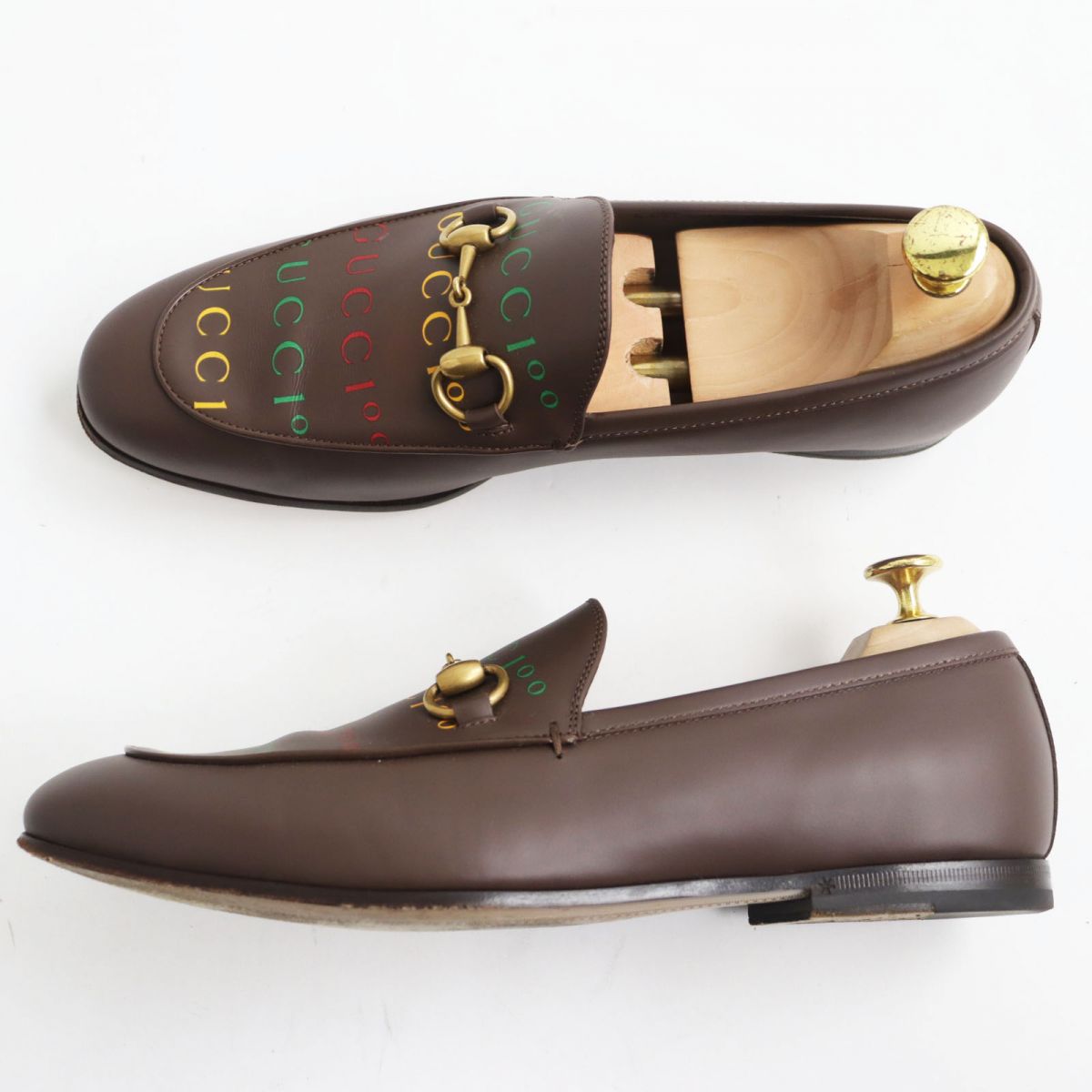 Gucci Horsebit Loafers Leather Shoes Brown