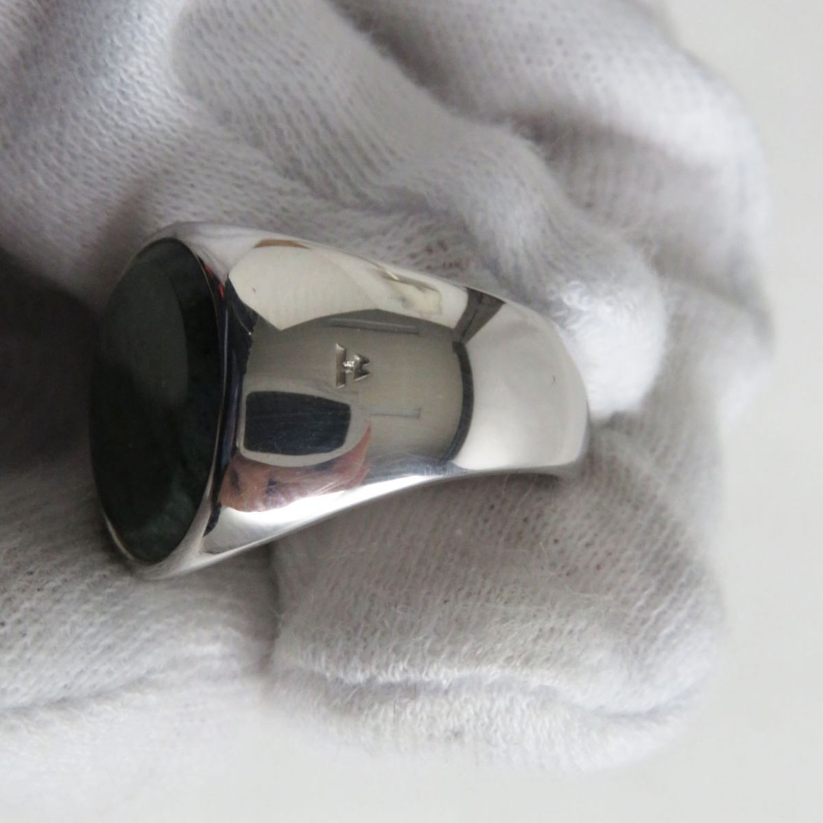 Tom Wood Green Marble Silver Ring SV925