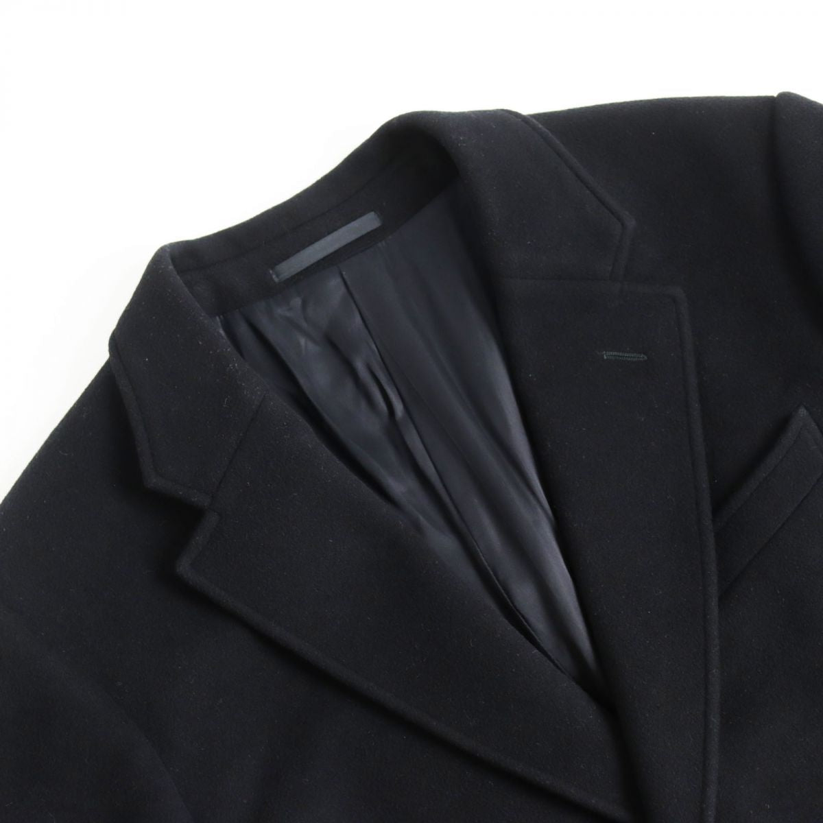 Armani Cashmere Blend Chester Coat Black 52