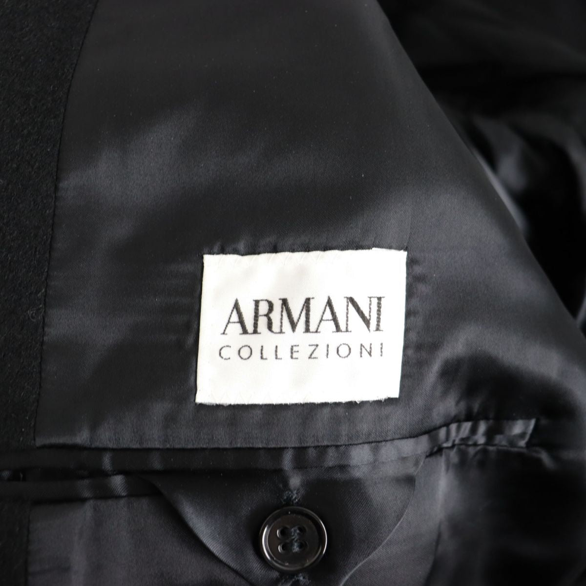 Armani Cashmere Blend Chester Coat Black 52