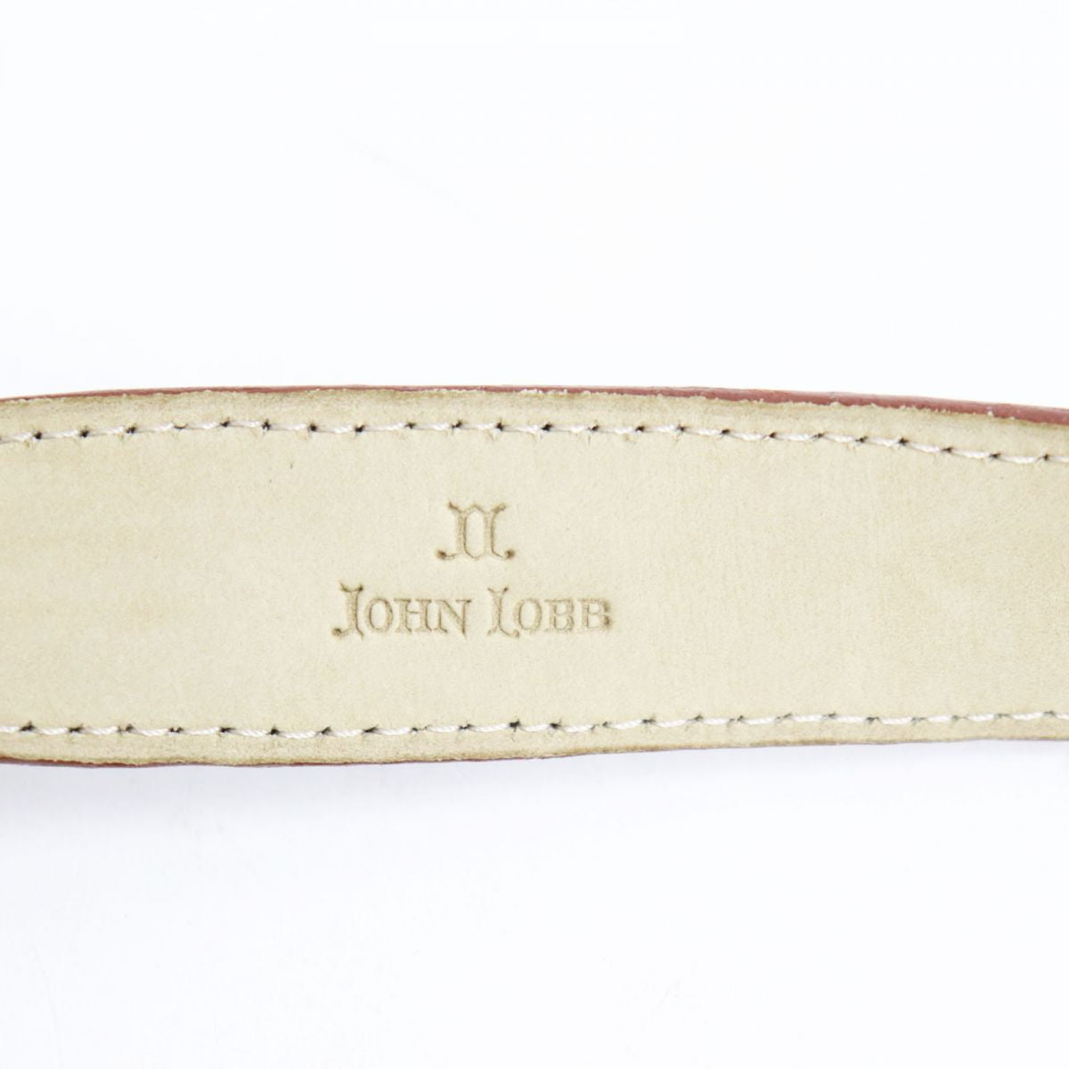 JOHN LOBB Crocodile Leather Pin Buckle Belt