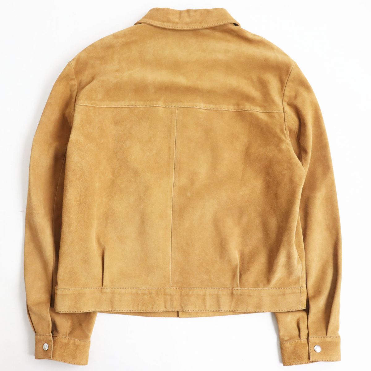 Prada Calfskin Leather Coach Jacket Camel 50