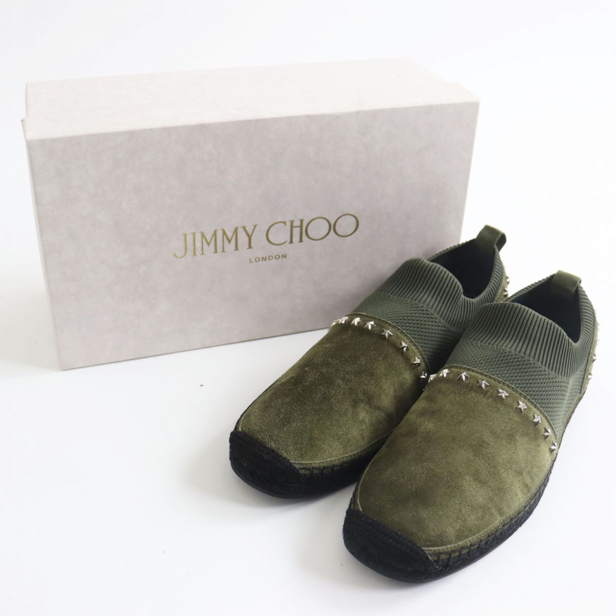 Jimmy Choo ENZO Suede Leather Espadrilles 43