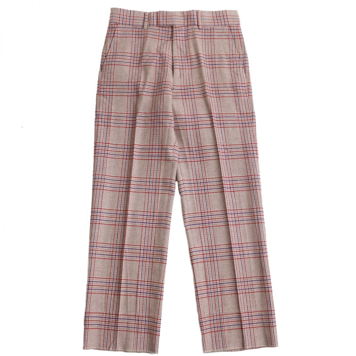 GUCCI Wool Cashmere Check Slacks Pants 46