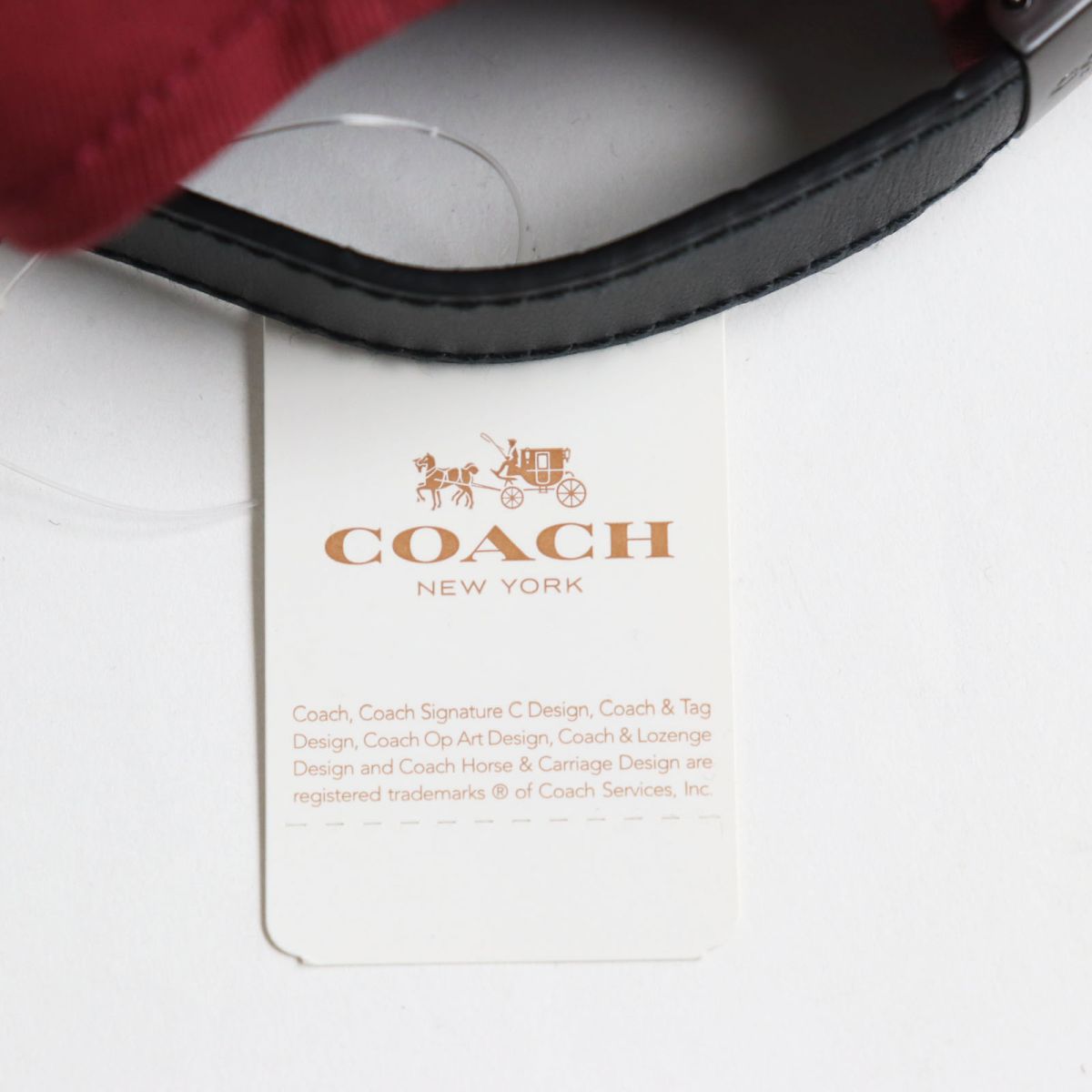 Coach Leather Logo Patch Cap F33774