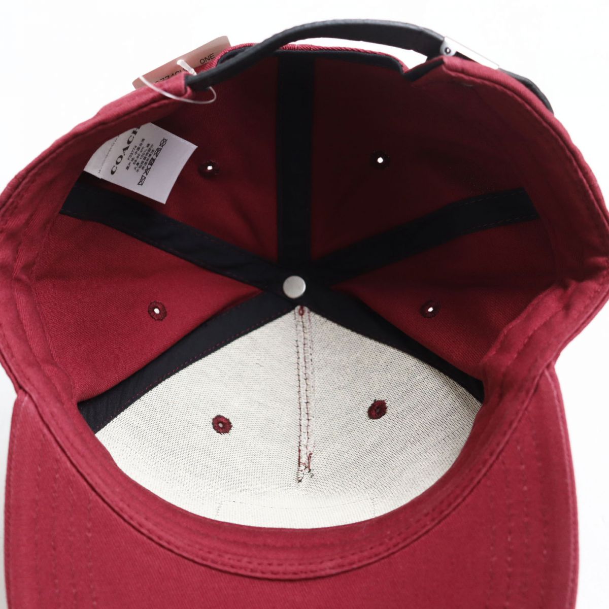 Coach Leather Logo Patch Cap F33774