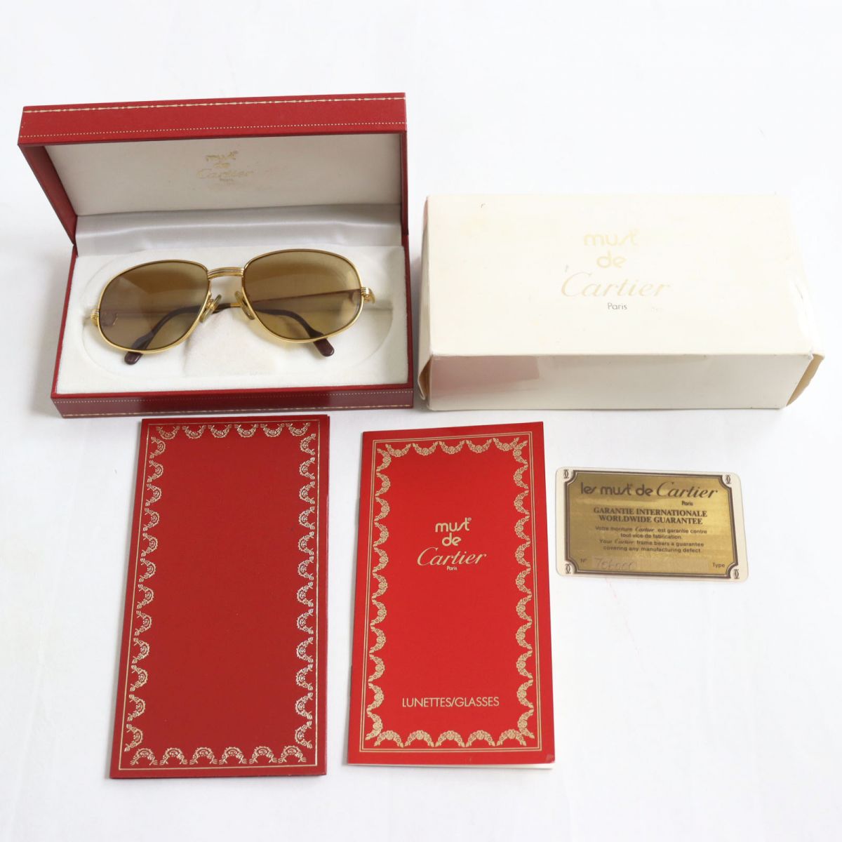 Cartier Trinity Sunglasses Gold Silver Bordeaux