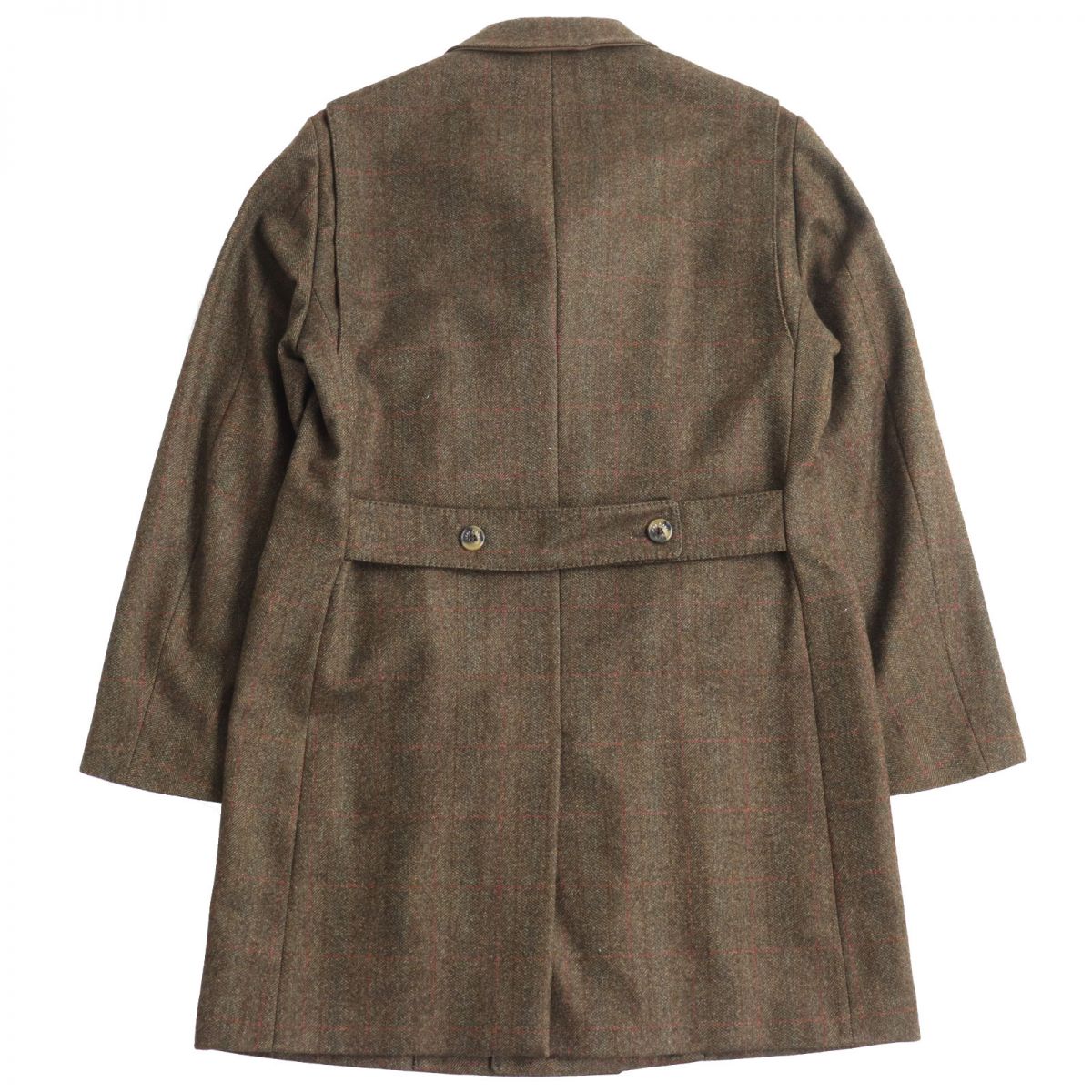 Loro Piana Wool Tweed Long Coat, Brown, Size 48