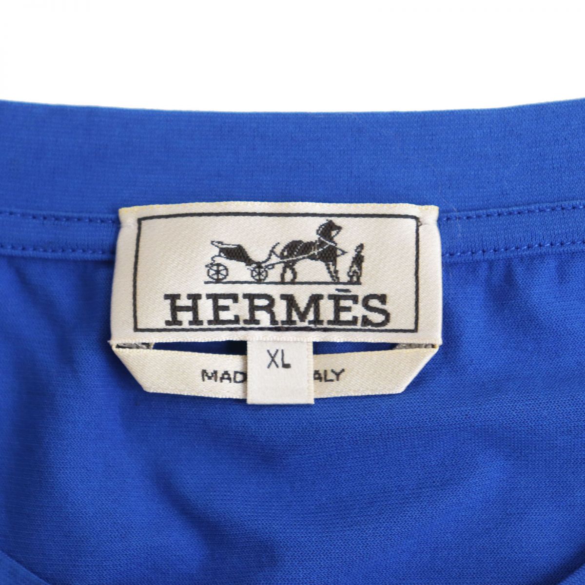 Hermes XL Crew Neck T-Shirt Blue