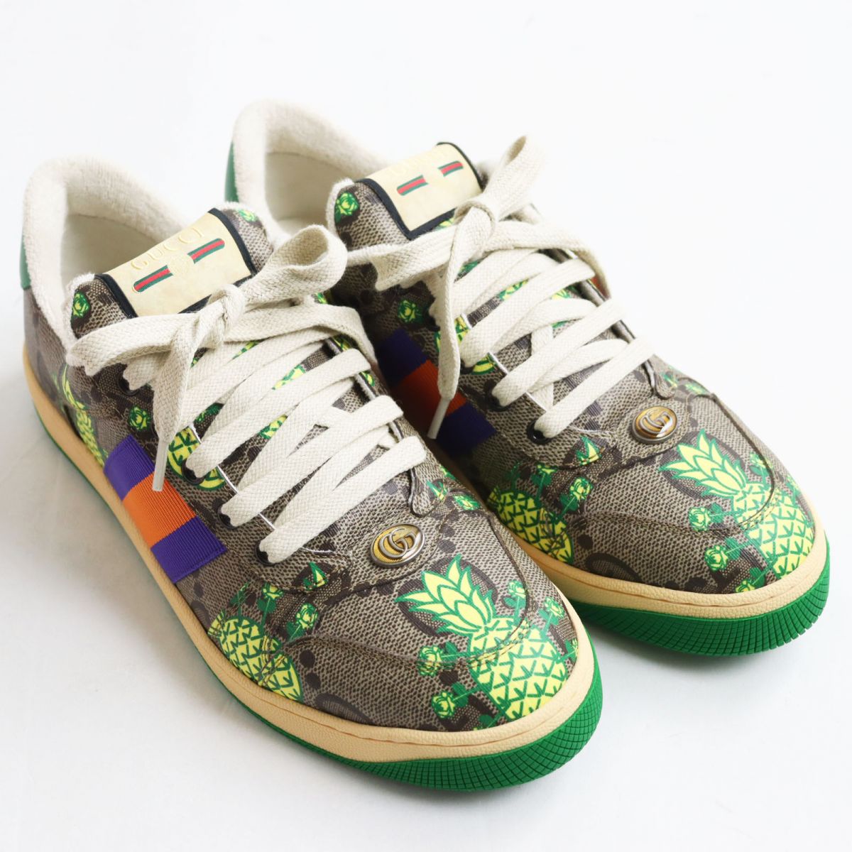 Gucci GG Supreme Maxi Pineapple Rose Sneakers