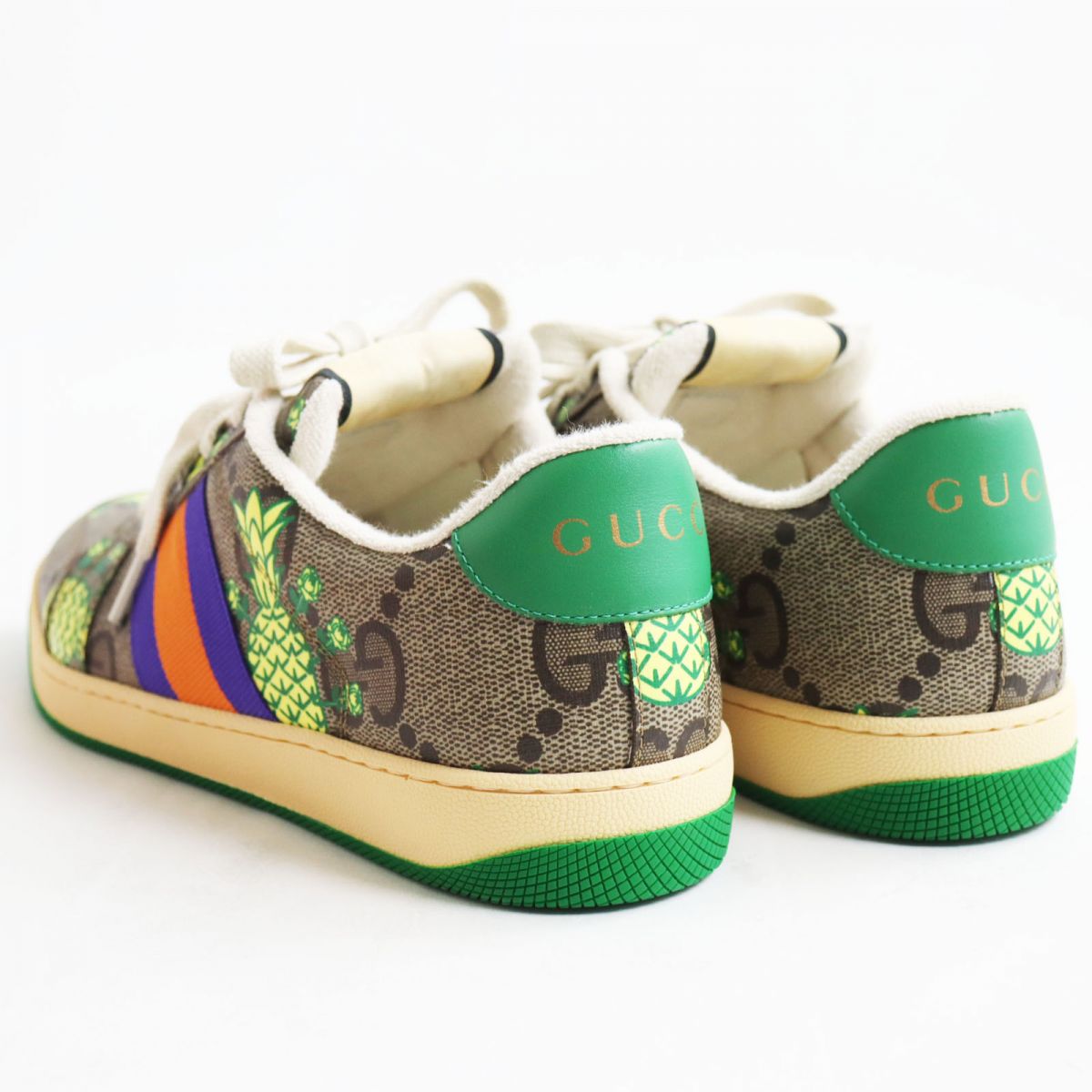 Gucci GG Supreme Maxi Pineapple Rose Sneakers