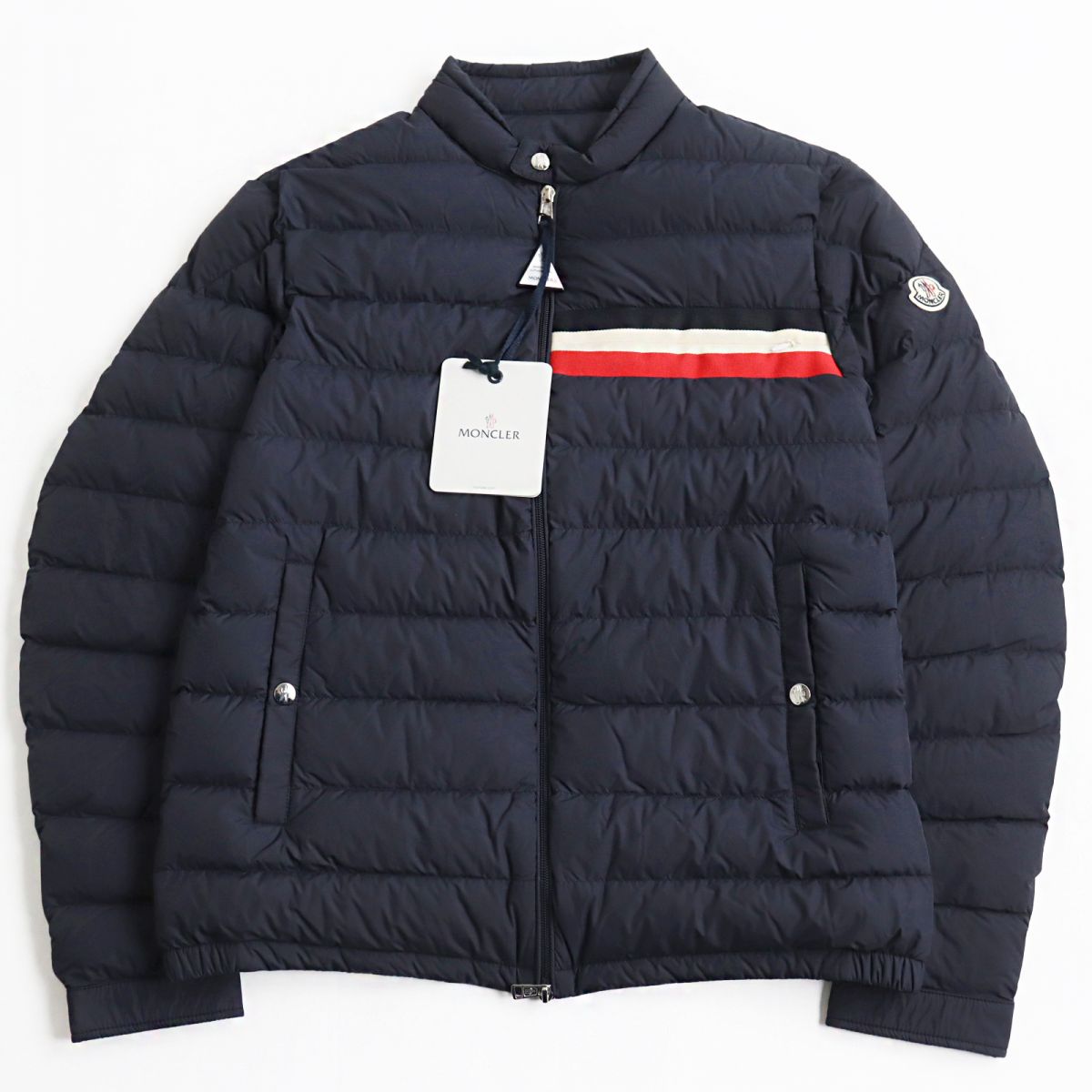 Moncler YERES Tricolor Light Down Jacket Navy