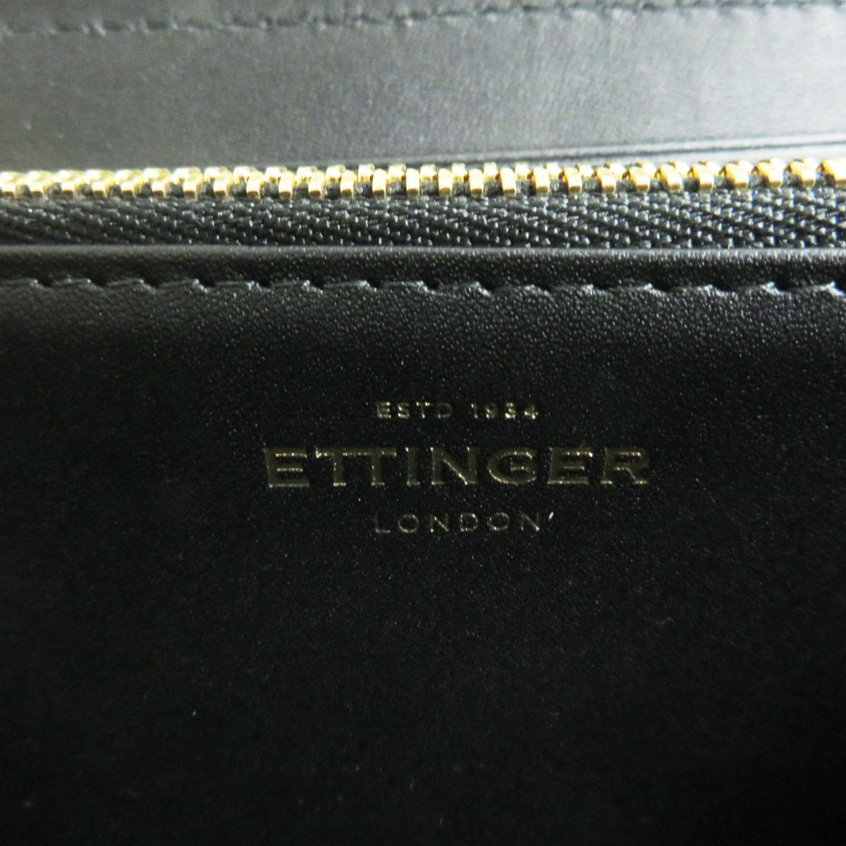 ETTINGER Leather Crocodile Embossed Zip Wallet