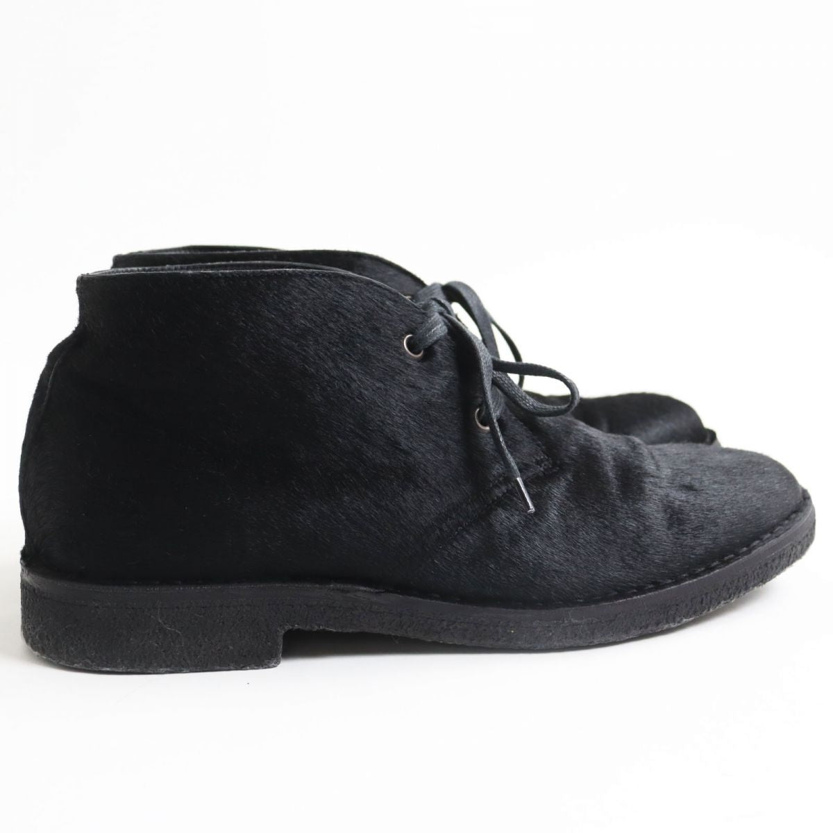 Bottega Veneta Pony Leather Chukka Boots Black