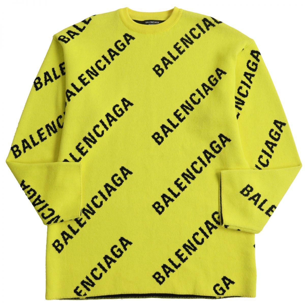 Balenciaga Jacquard Logo Knit Sweater XS