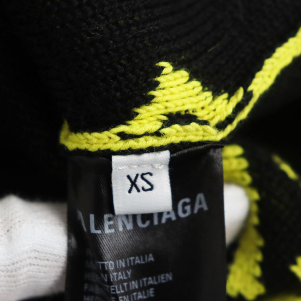 Balenciaga Jacquard Logo Knit Sweater XS