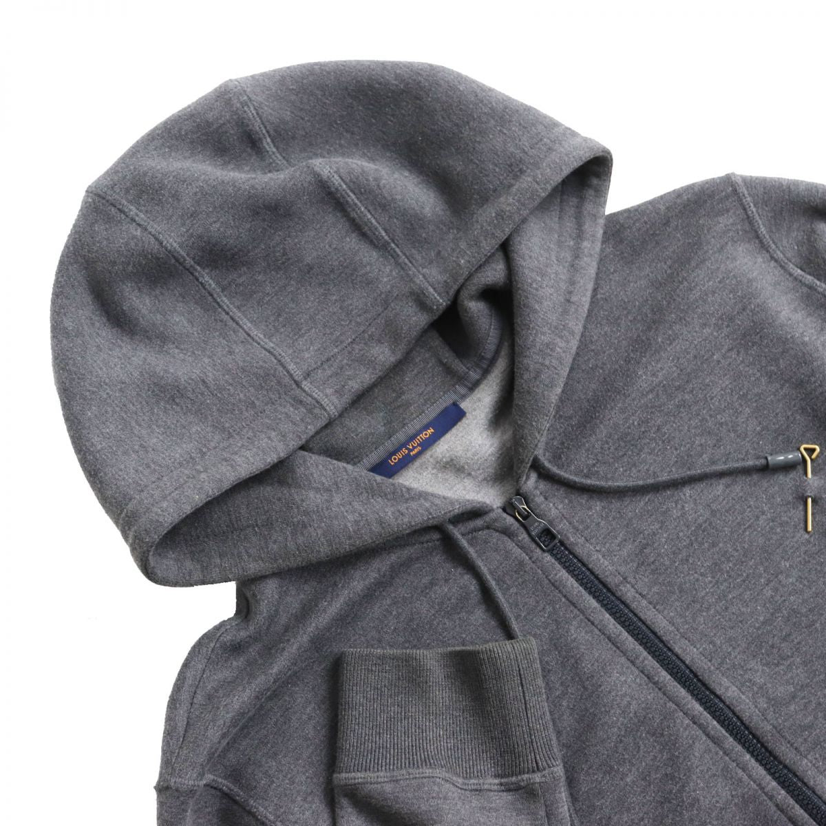 Louis Vuitton Double-Face Zip-Up Travel Hoodie, Gray, XL