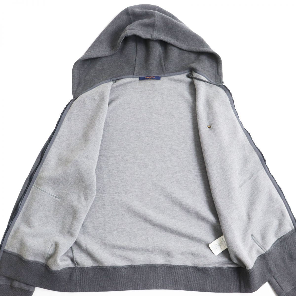 Louis Vuitton Double-Face Zip-Up Travel Hoodie, Gray, XL