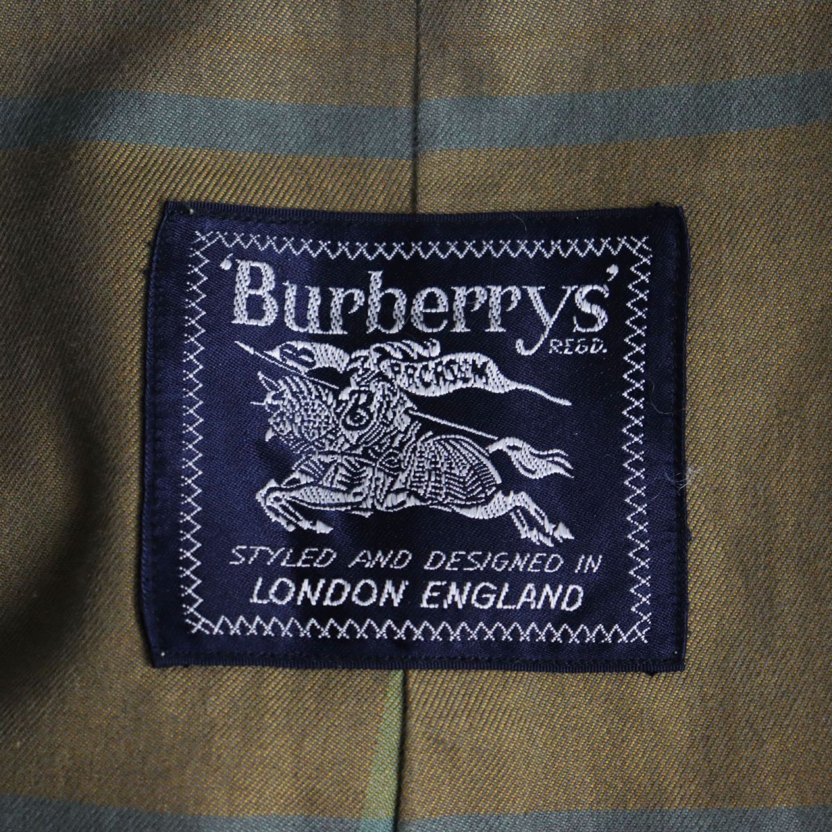 Burberry Vintage Check Trench Coat Khaki S Men's