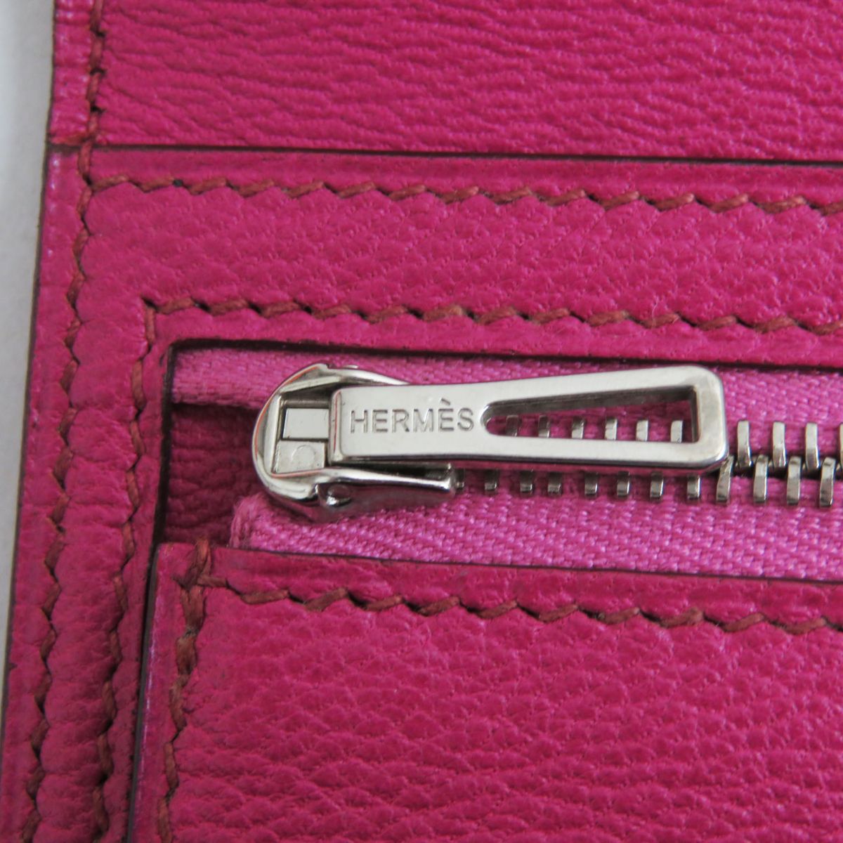 Hermes Bearn Alligator Silver Wallet