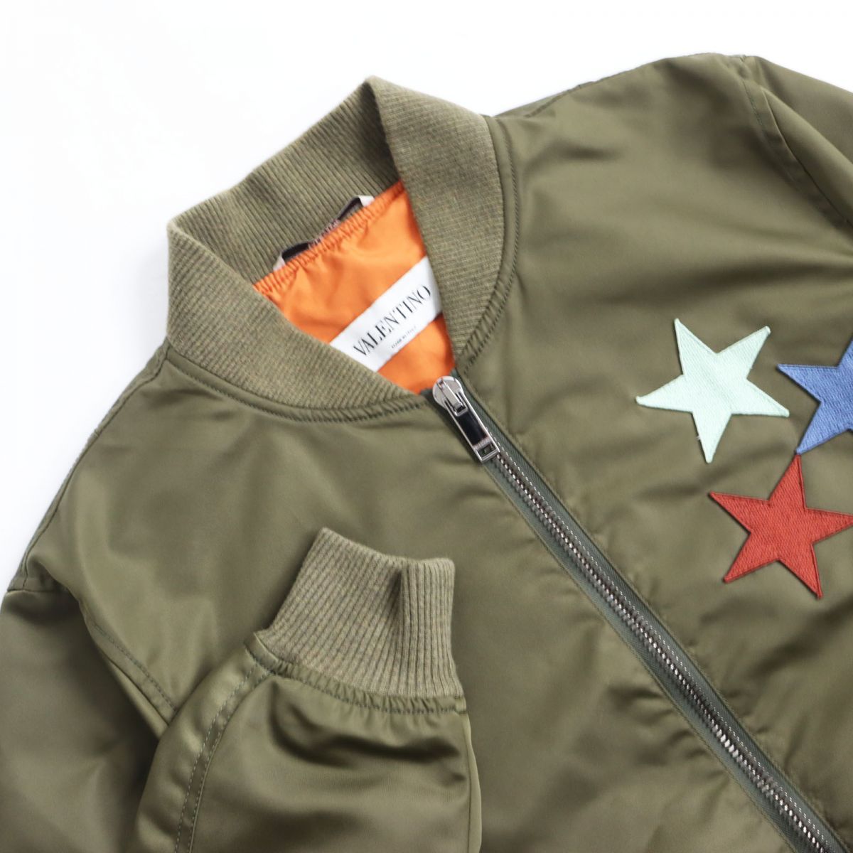 Valentino x Jamie Reid Patch Bomber Jacket MA-1 Khaki