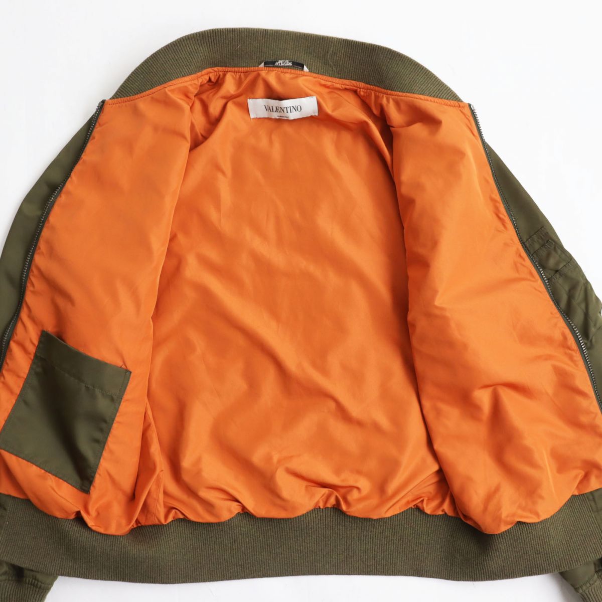 Valentino x Jamie Reid Patch Bomber Jacket MA-1 Khaki