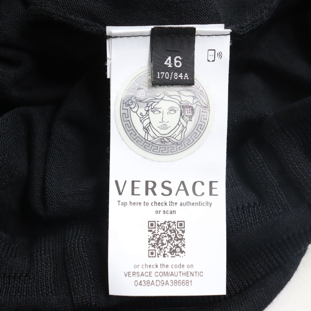 Versace Silk Blend Medusa Embroidery Knit Sweater