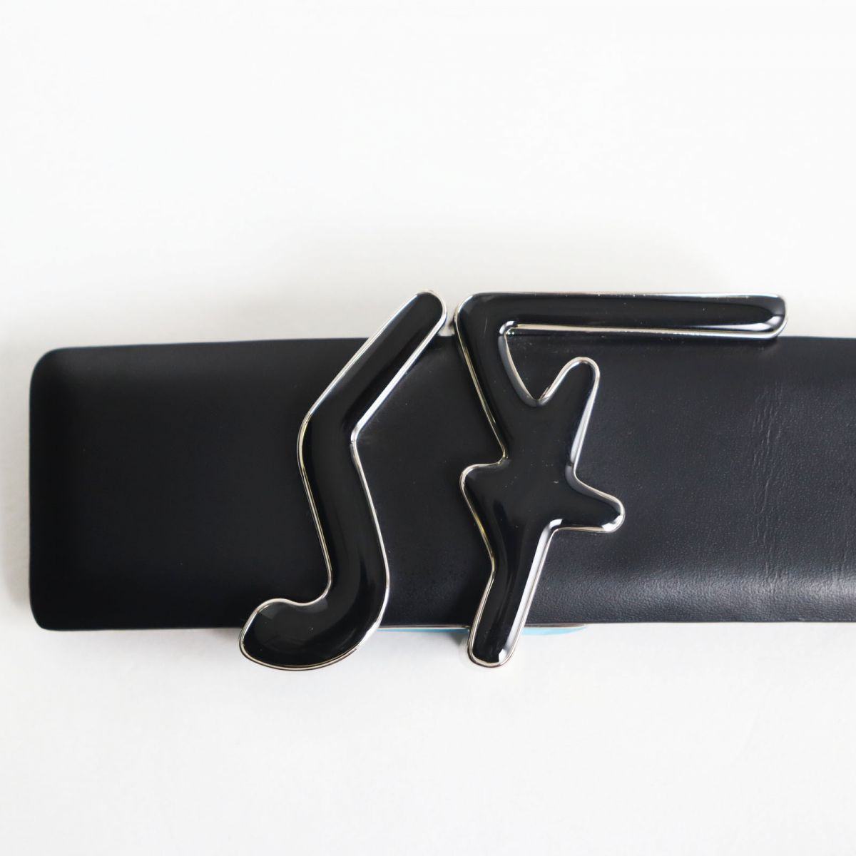 Salvatore Ferragamo SF Logo Leather Belt Black