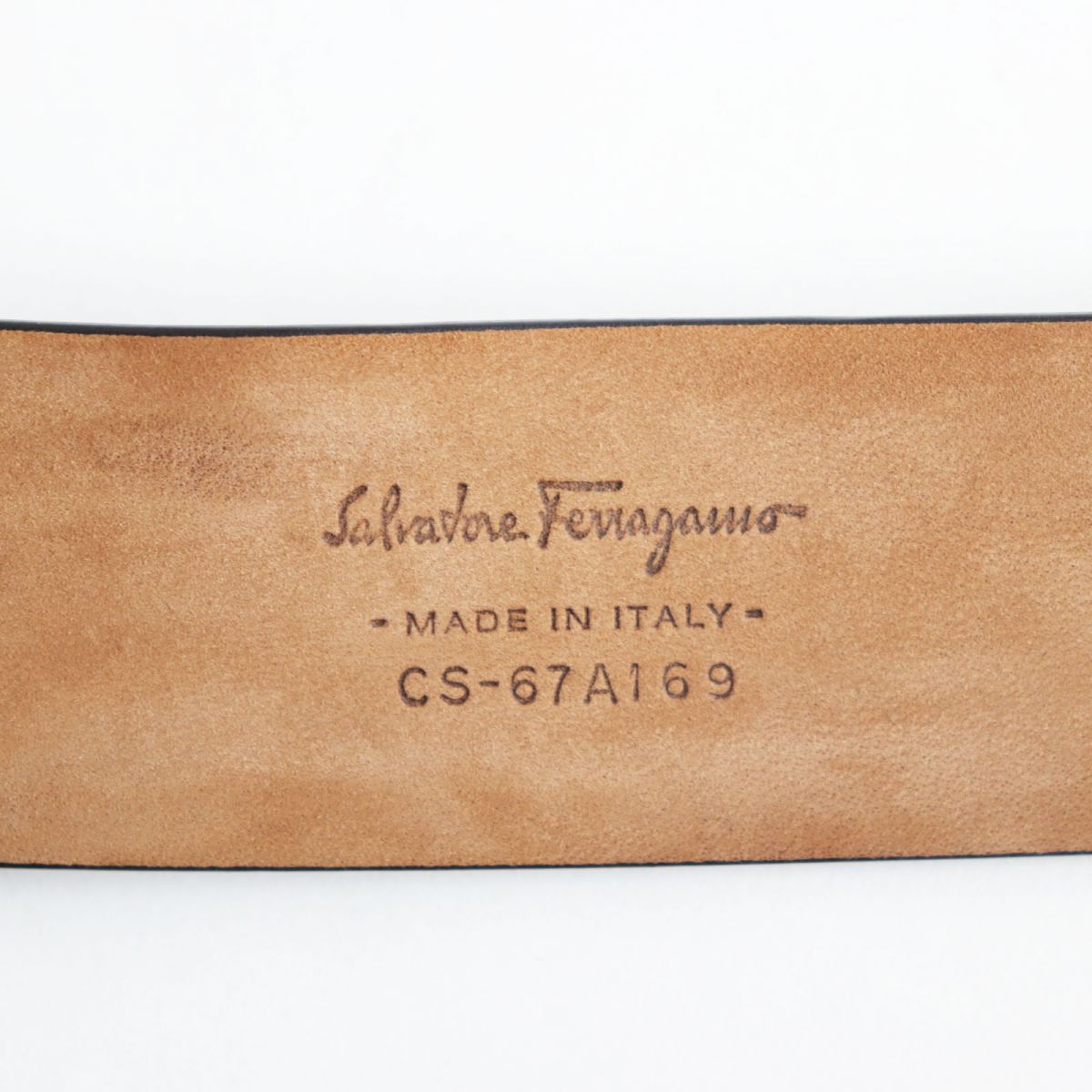 Salvatore Ferragamo SF Logo Leather Belt Black