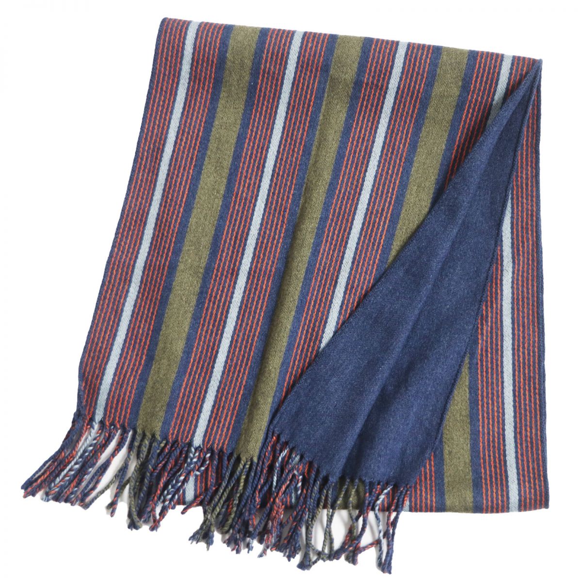 Salvatore Ferragamo Cashmere Silk Stripe Scarf