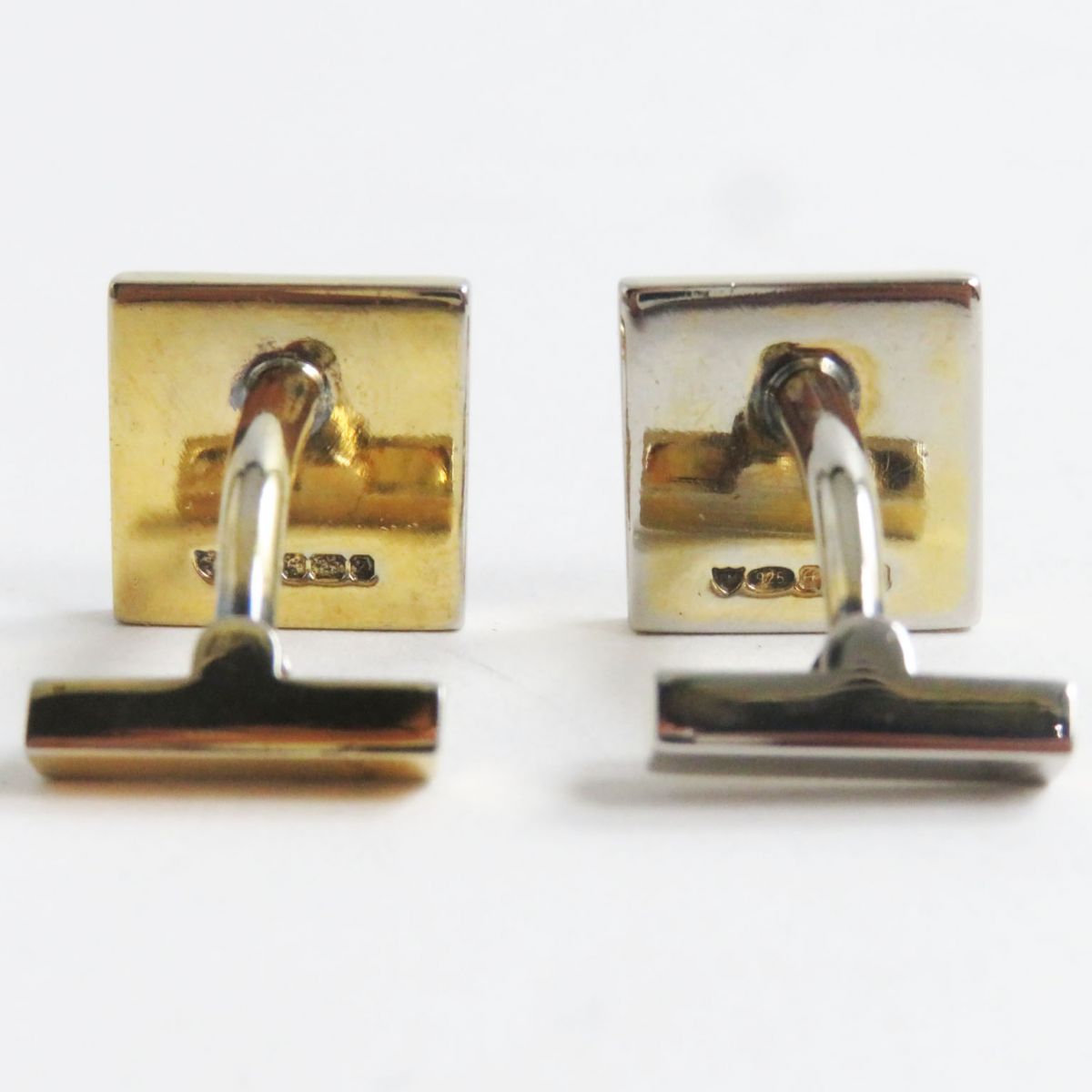 Louis Vuitton M64660 Damier Cufflinks Brown Gold