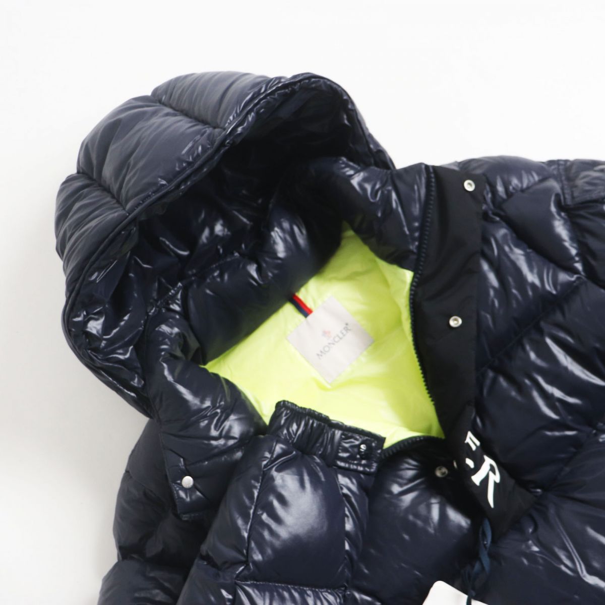 Moncler MAURY Logo Patch Half Zip Hooded Down Jacket