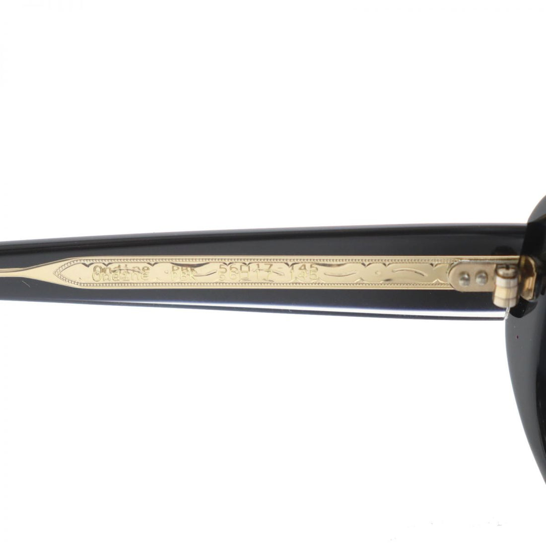 EYEVAN Ondine Oval Sunglasses Black Gold