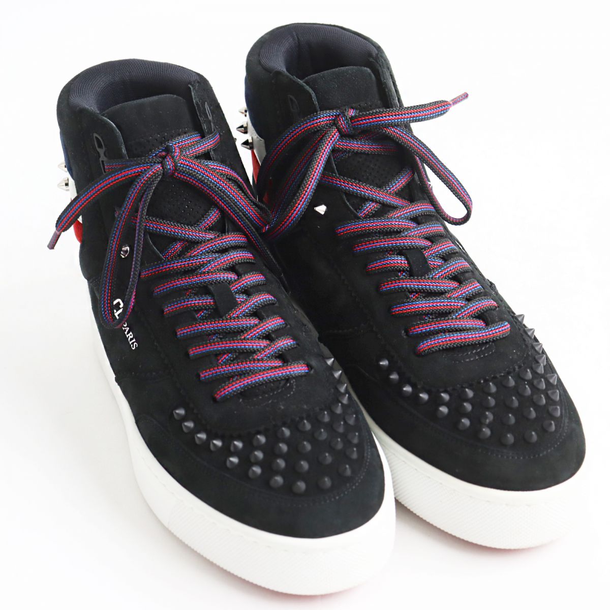 Christian Louboutin Suede Leather High-Top Sneakers