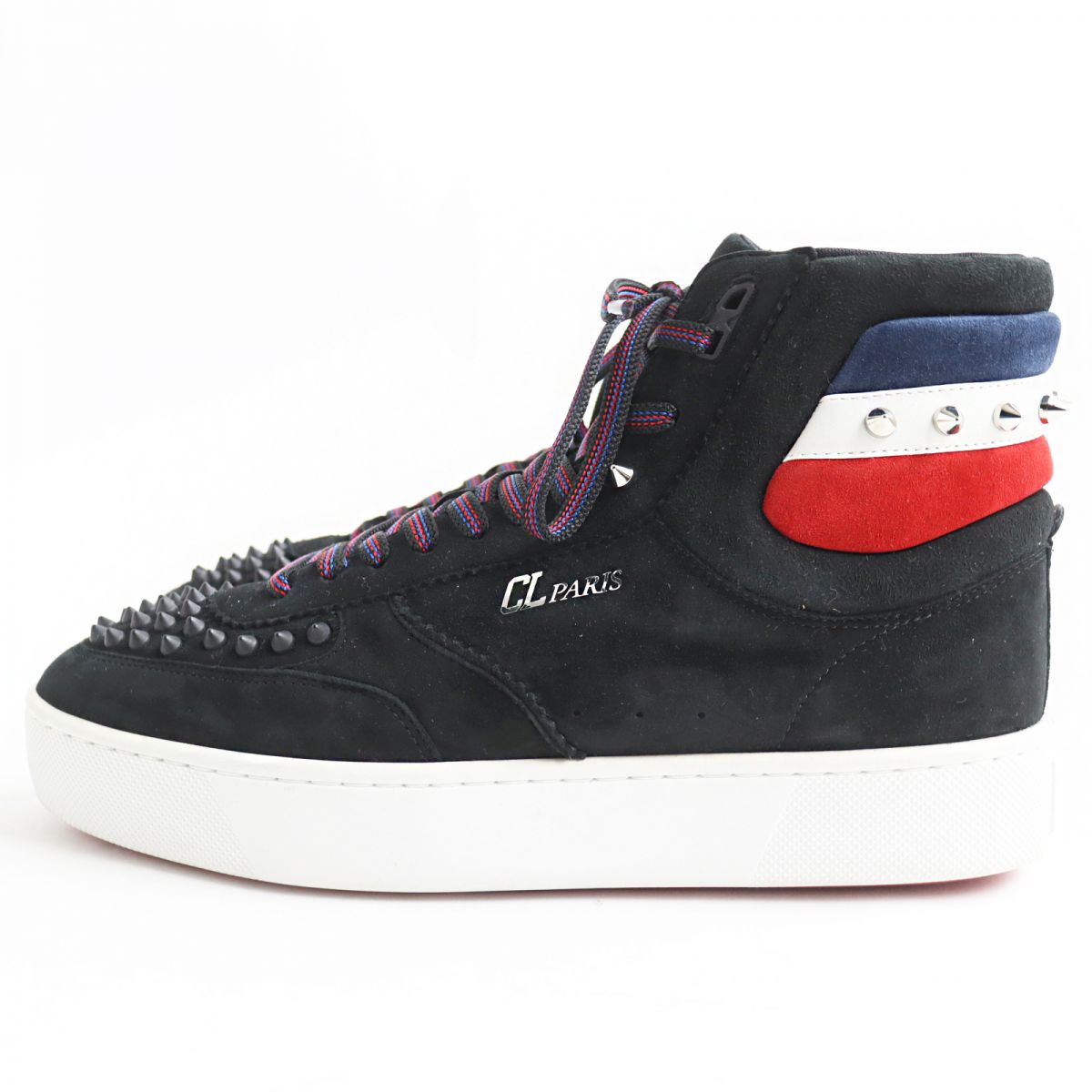 Christian Louboutin Suede Leather High-Top Sneakers