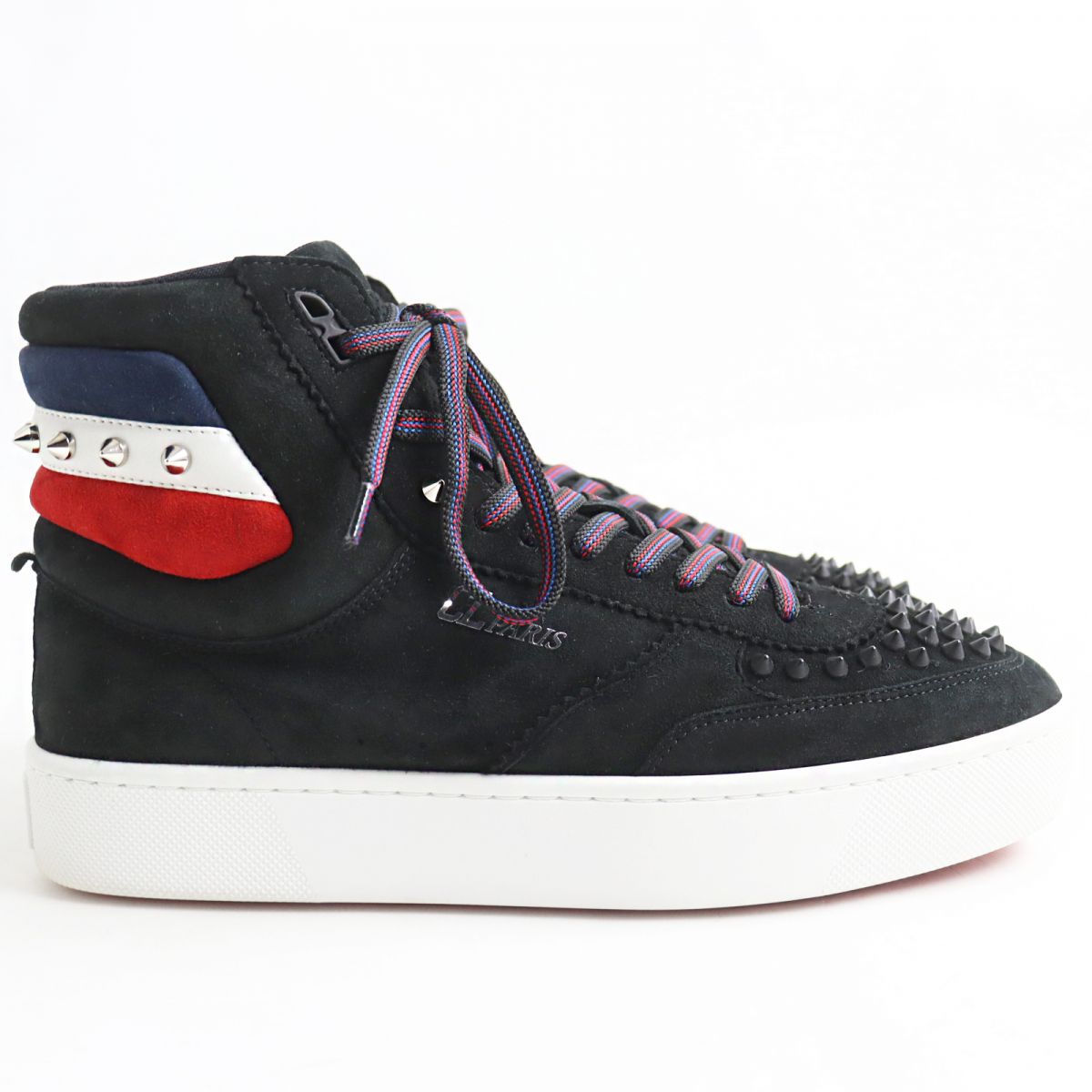 Christian Louboutin Suede Leather High-Top Sneakers