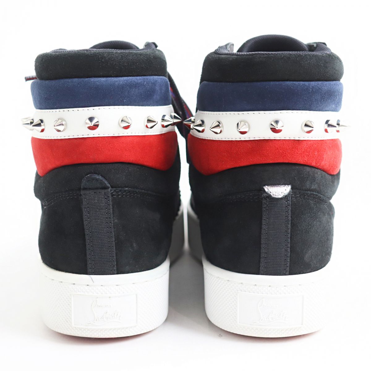 Christian Louboutin Suede Leather High-Top Sneakers