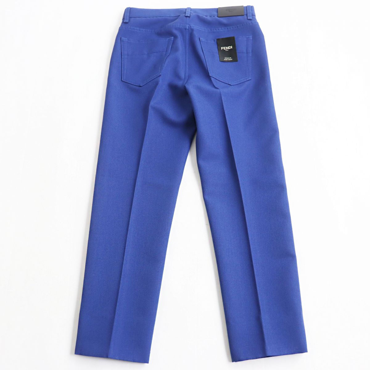 Fendi Leather Logo Patch High Waist Pants