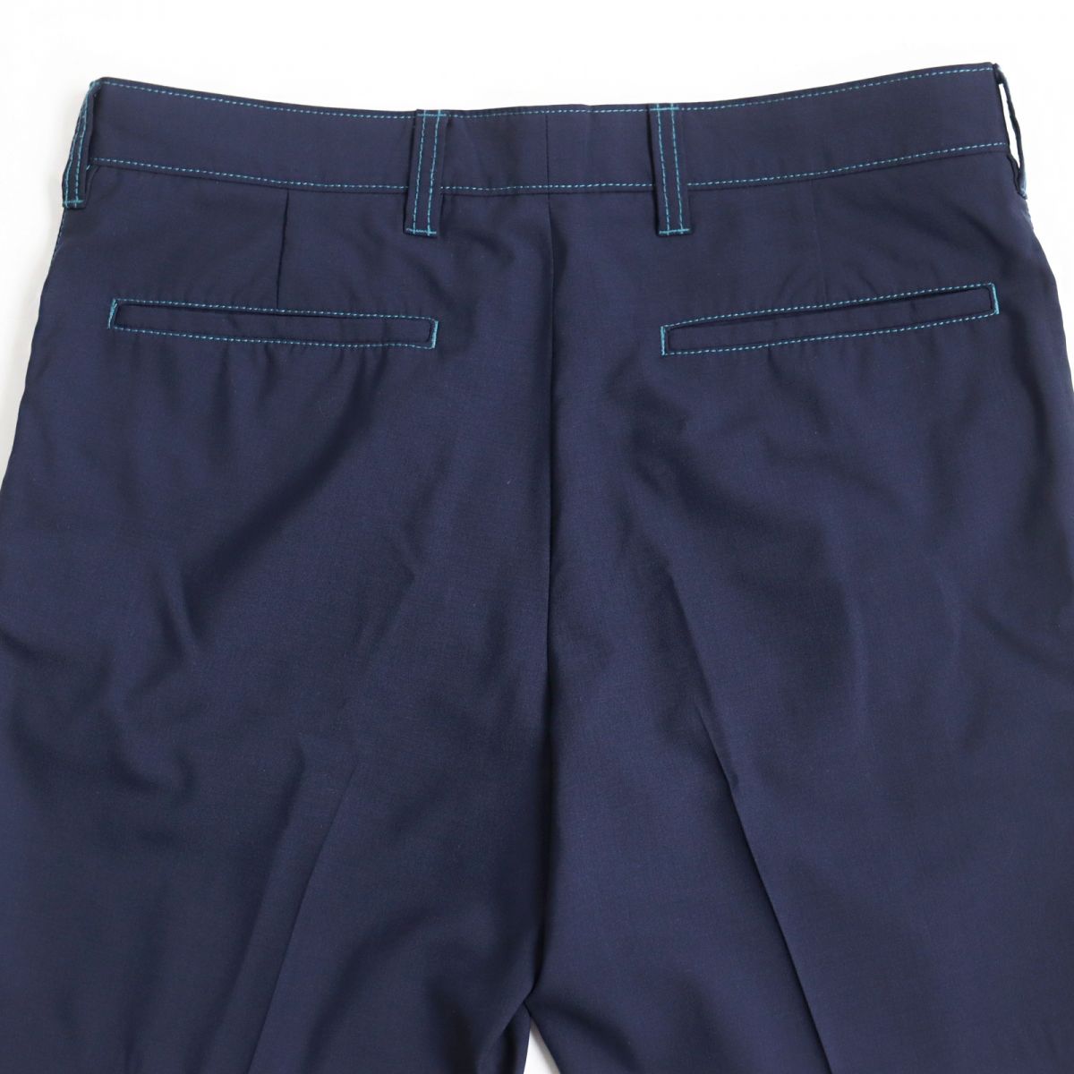 Prada Virgin Wool Stitched Shorts Navy