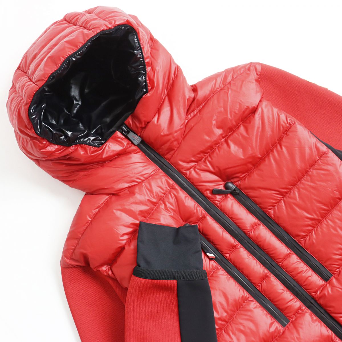 Moncler L WZIP Hooded Down Jacket Red