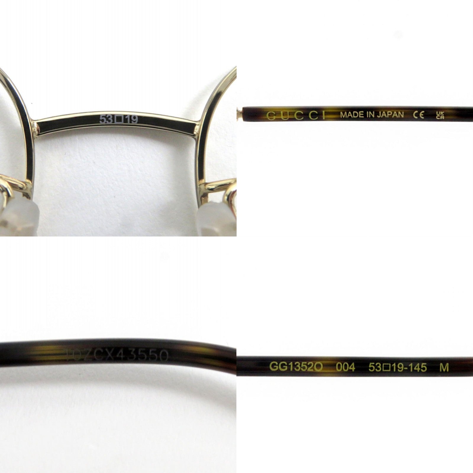 Gucci GG1352O Tortoiseshell Gold Glasses