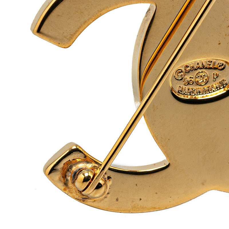 Chanel Coco Mark Turnlock Brooch Gold