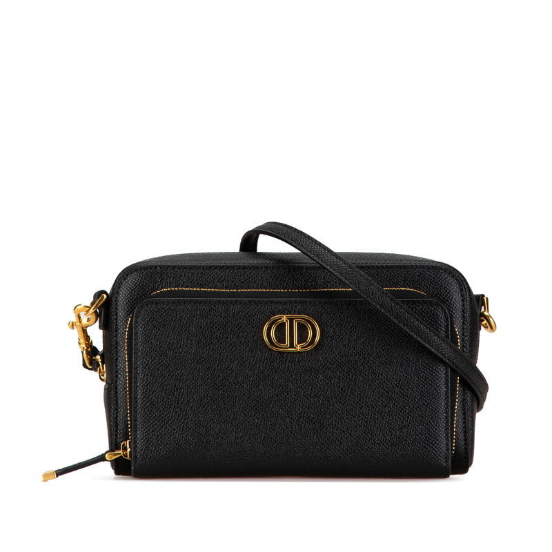 Dior Caro Double Pouch Shoulder Bag Black