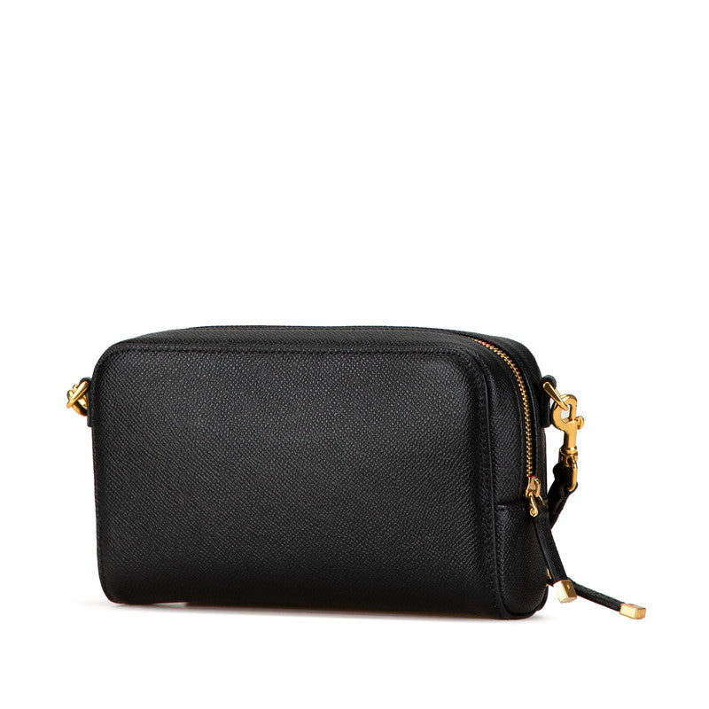 Dior Caro Double Pouch Shoulder Bag Black