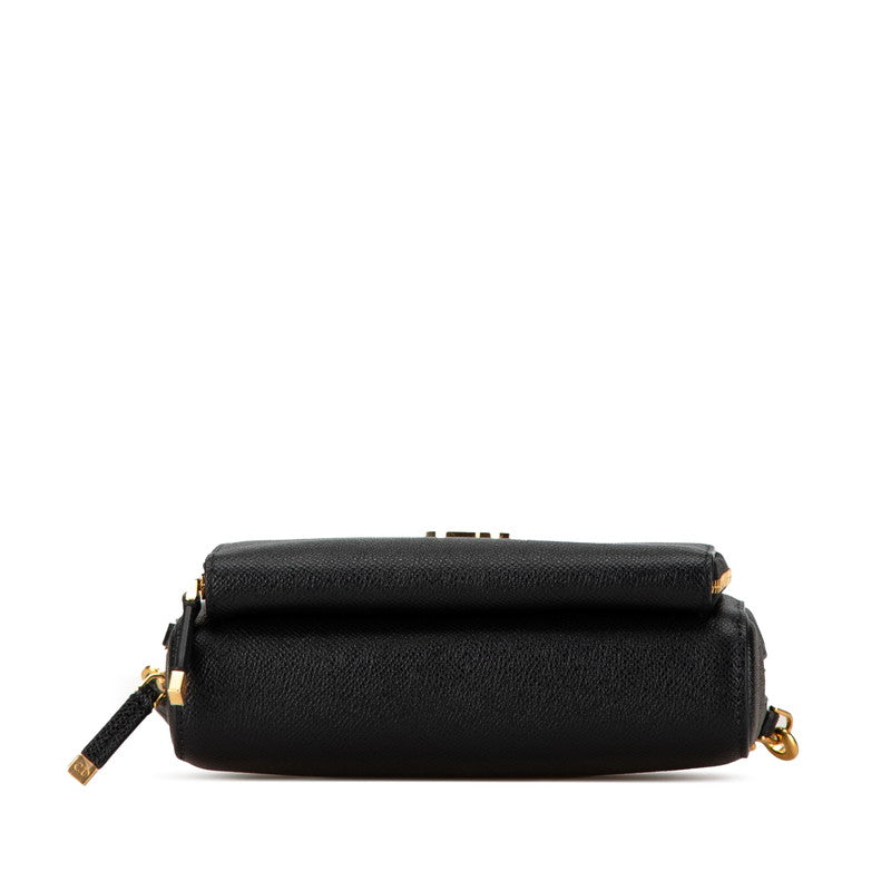 Dior Caro Double Pouch Shoulder Bag Black