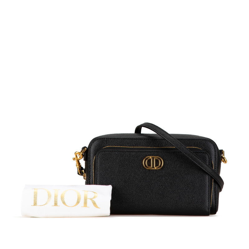 Dior Caro Double Pouch Shoulder Bag Black